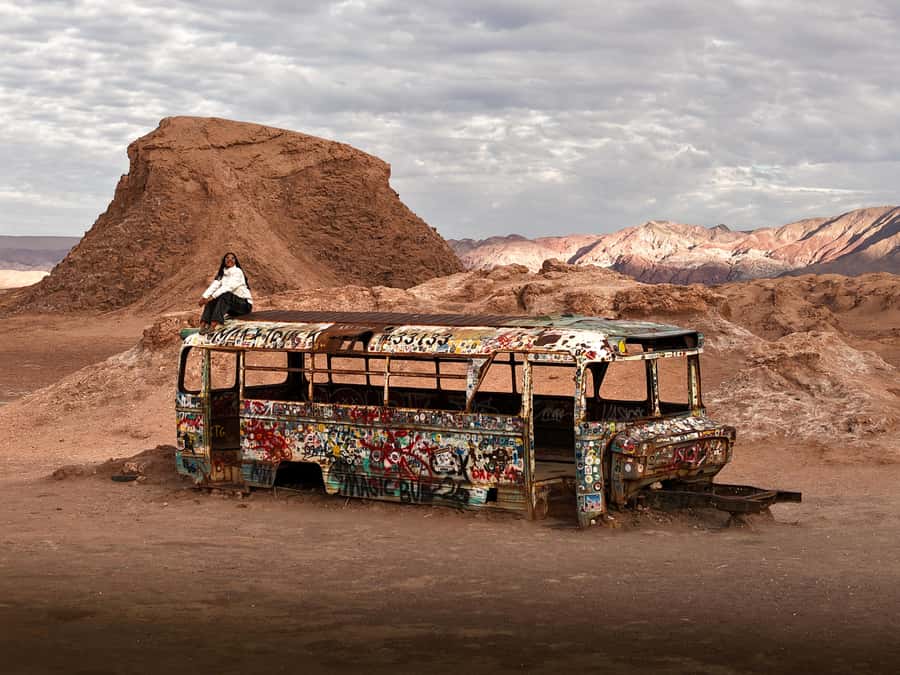 Atacama Desert and Magic Bus Visit - The salt mountain dunes and their moon-like forms