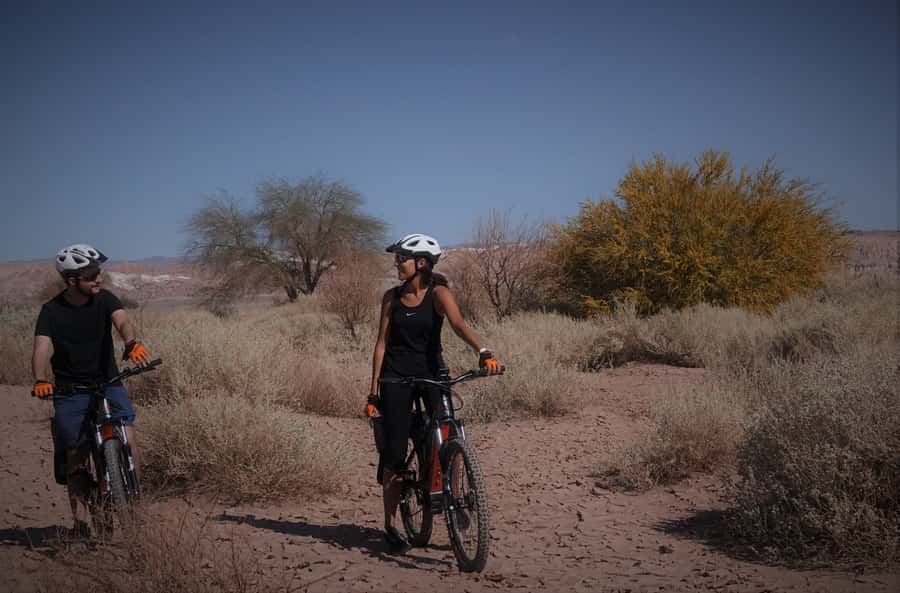 From San Pedro de Atacama: Laguna Cejar E-biking Adventure - A guide who adds more than directions
