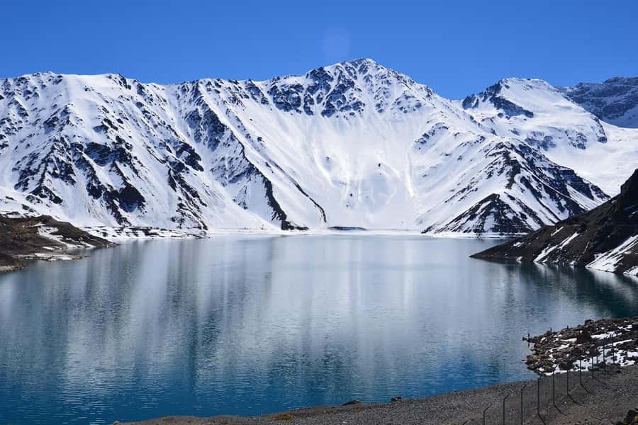 Full day reservoir of the plaster, Cajon del Maipo - From Santiago to the Maipo Canyon