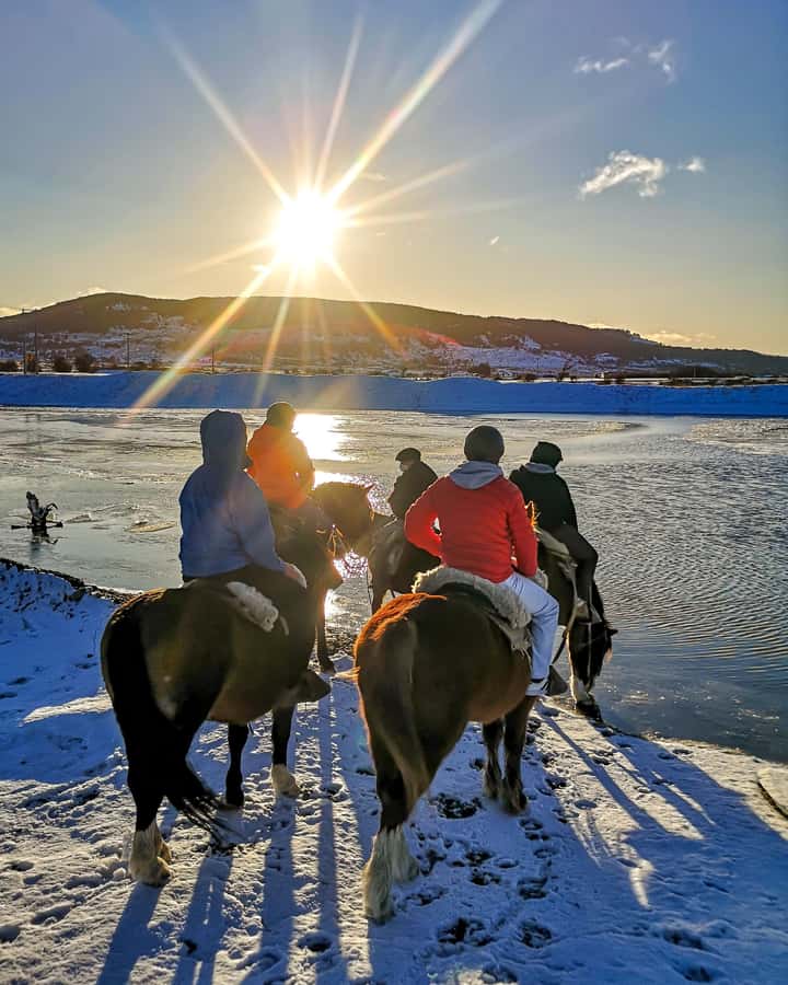 Horseback Riding near Strait of Magellan - Riding South from Punta Arenas at 8:00