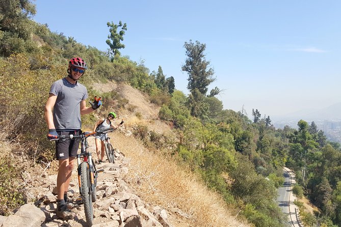 Private San Cristobal Hill Mountain Bike Tour - From the hill to Vitacura and Bicentennial Park