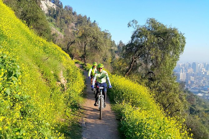Private San Cristobal Hill Mountain Bike Tour - Riding toward Tupahue and San Cristobal Hill
