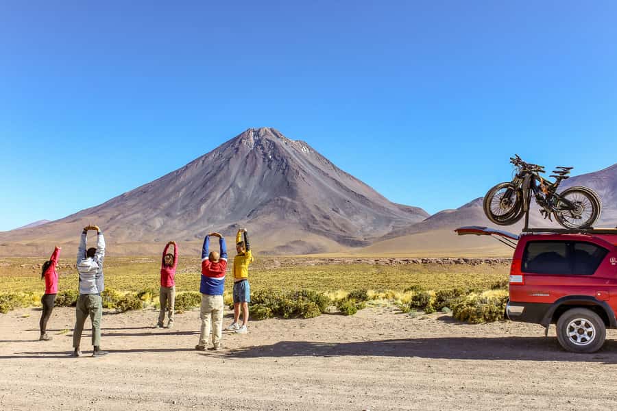 San Pedro de Atacama: Volcano Downhill Bike Tour - A warm-up near Licancabur Volcano