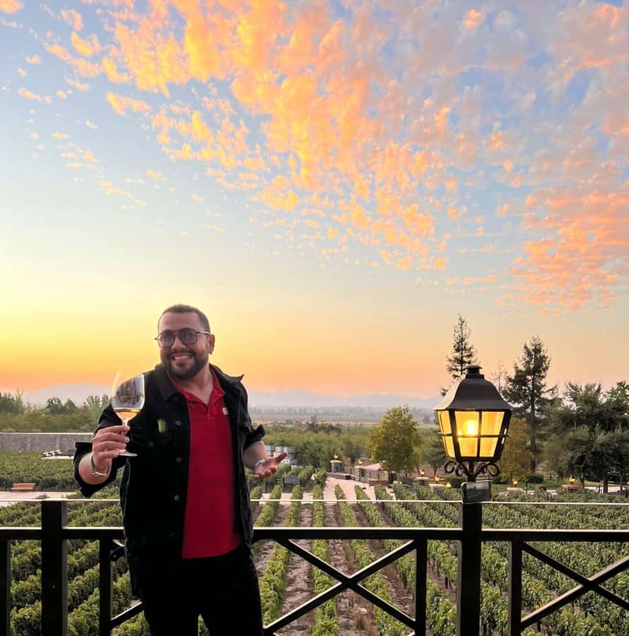Santiago: Alyan Winery Sunset with Wine Tastings and Dinner - Walking through the varietal garden and vineyard
