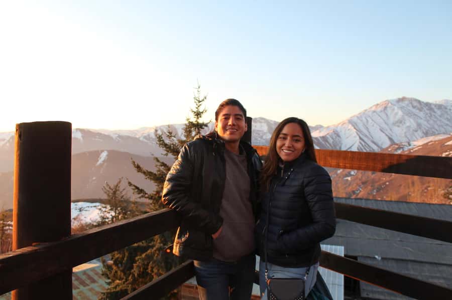 Sunset over the Andes Mountains - Farellones, a slower hour in the mountains