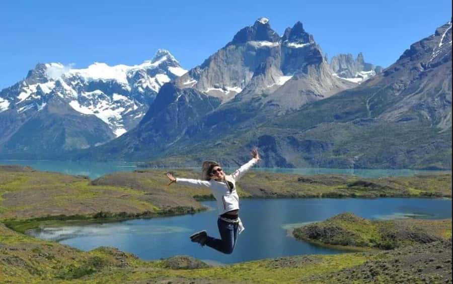 Torres del Paine Day Trip from El Calafate - First views of Paine Grande and Lake Grey