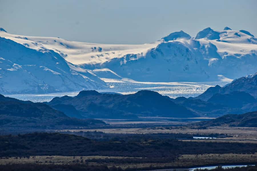 Torres del Paine: Full Day Excursion Torres del Paine + Milodon Cave. - Sarmiento Lake and the first Paine views